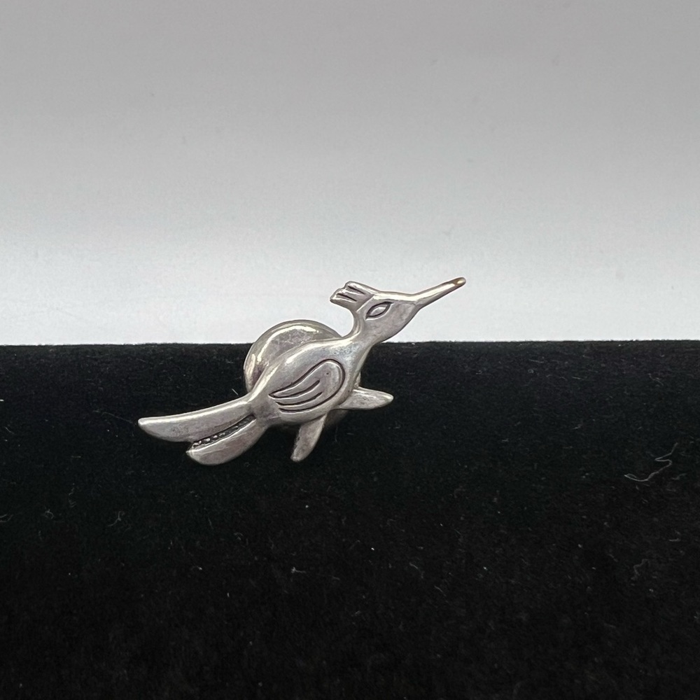 Vintage Sterling Silver Roadrunner Pin Signed JP